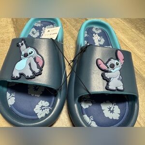 Disney Stitch Men’s Blue Ombre Slide Sandals:Size 10